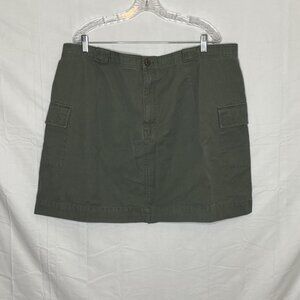 Women Route 66 Olive Green Cargo Jean Skirt - (Sz 24)